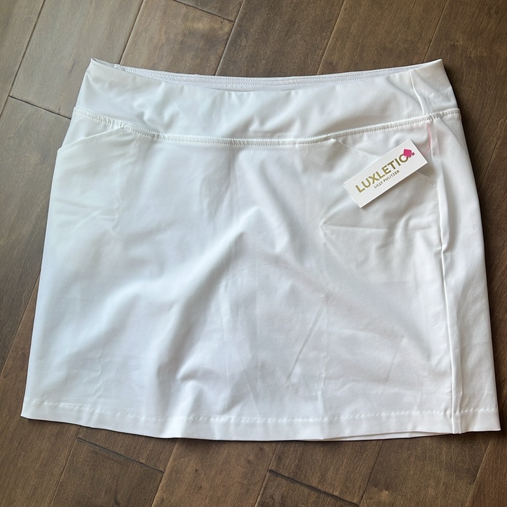 LILLY PULITZER MONICA SKORT LUXLETIC UPF 50+ RESORT WHITE GOLF SKIRT - Picture 2 of 5